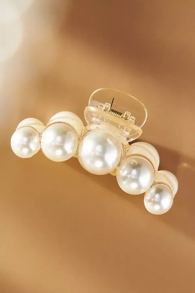 Ettika Pearl Claw Clips, Set Of 2 In White