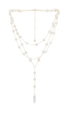 Ettika Halskette Pearl Coin Layered In Ivory