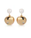 Ettika Pebble And Freshwater Pearl Dangle Earrings In Gold