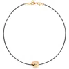 Ettika Pave Polished Pebble Leather Pendant Necklace In 18k Gold Plated, 16-17 In Gold