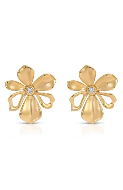 Ettika Petals Stud Earrings In Gold