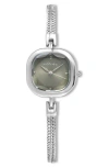 Ettika Petite Square Bracelet Watch, 22mm X 22mm In Silver