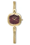 Ettika Petite Square Bracelet Watch, 22mm X 22mm In Gold