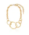 Ettika Plated Interlocking Chain Necklace In Gold
