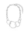 Ettika Plated Interlocking Chain Necklace In Silver