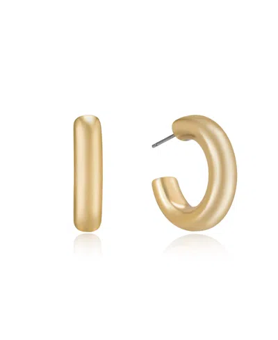 Ettika Thick Classic Hoops In Gold