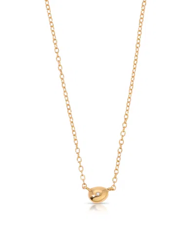ETTIKA POLISHED DAINTY PEBBLE PENDANT NECKLACE