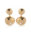 Ettika Polished Double Pebble Drop Earrings In Gold