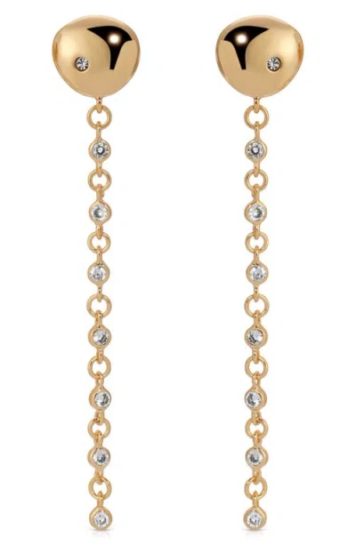 ETTIKA ETTIKA POLISHED PEBBLE CRYSTAL DROP EARRINGS