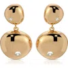Ettika Polished Double Pebble Drop Earrings