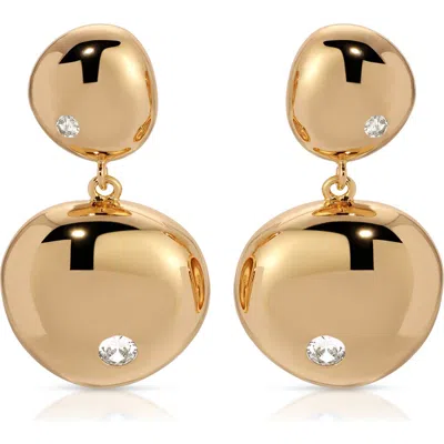 ETTIKA ETTIKA POLISHED PEBBLE DROP EARRINGS
