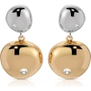 Ettika Polished Double Pebble Drop Earrings In Gold/silver
