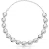 Ettika Polished Pebble Frontal Necklace In Rhodium