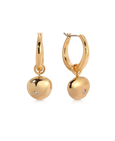 Ettika Polished Pebble Huggie Hoop Earrings In Gold