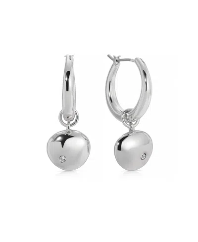 Ettika Polished Pebble Huggie Hoop Earrings In Metallic