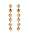 Ettika Polished Pebble Linear Dangle Earrings In Gold