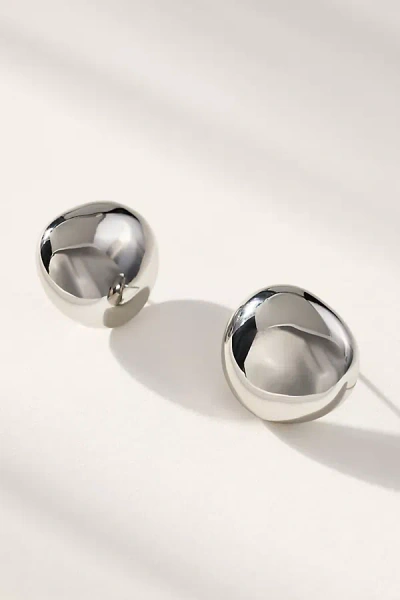 Ettika Polished Pebble Stud Earrings In Silver