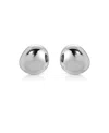 Ettika Polished Pebble Stud Earrings In Silver