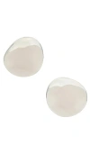 Ettika Polished Pebble Stud Earrings In Metallic