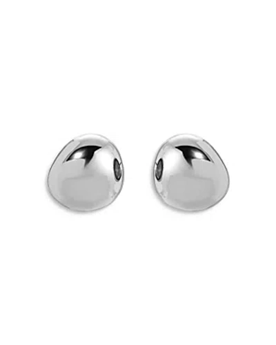 Ettika Polished Pebble Stud Earrings In Silver