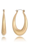 Ettika Puffy Oval Hoop Earrings In Gold