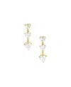 Ettika Queen Of Hearts Crystal 18k Gold Plated Earrings In Gold