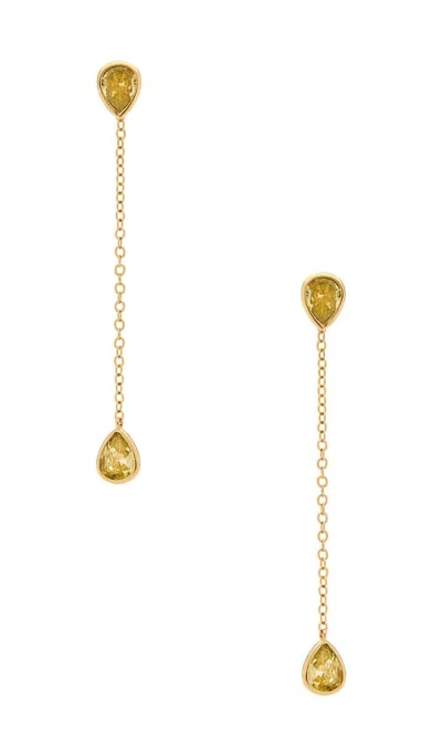 Ettika Radiant Gem Linear Chain Drop Earrings In Multi