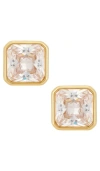 Ettika Radiant Gem Stud Earrings In Gold