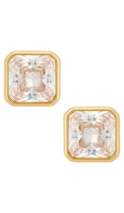 Ettika Radiant Gem Stud Earrings In Gold