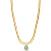 Ettika Radiant Orb Layered Necklace In Amazonite And Gold