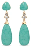 Ettika Reconstituted Turquoise Drop Earrings