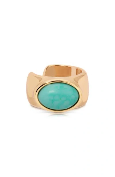 ETTIKA ETTIKA RECONSTITUTED TURQUOISE SOLSTICE EAR CUFF