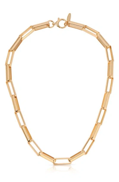 Ettika Rectangle Chain Necklace In Gold