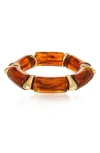 Ettika Resin Stretch Bracelet In Brown