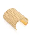 Ettika Ribbed Pony Cuff Bracelet In Gold