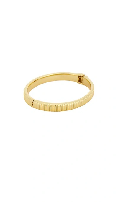 Ettika Ribbed Stacking Bangle Bracelet In Gold