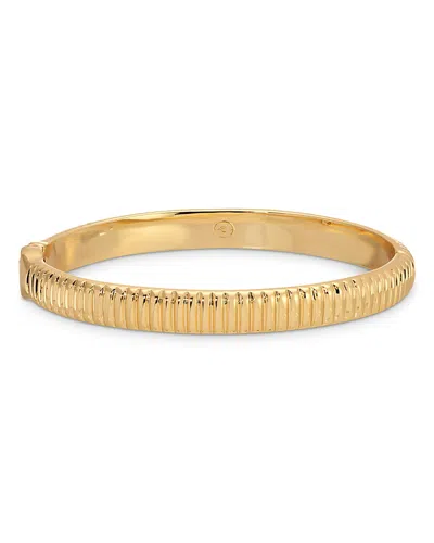 Ettika Ribbed Stacking Bangle Bracelet In Brown