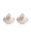 Ettika Rising Tide Mother Of Pearl Statement Stud Earrings In Metallic