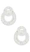 Ettika Rotating Circles Crystal Earrings In Metallic