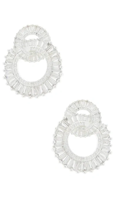 Ettika Rotating Circles Crystal Earrings In Metallic