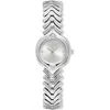 Ettika Round Case Chevron Strap Watch In Metallic