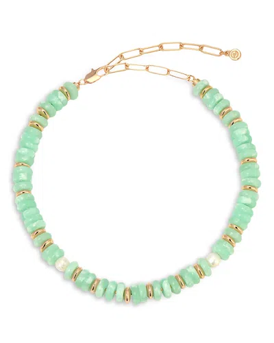 Ettika Saint Tropez Beaded Collar Necklace, 15-20 In Gold