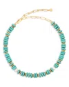 Ettika Saint Tropez Stone Breaded Collar Necklace, 15-20 In Gold
