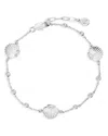 Ettika Santorini Cubic Zirconia Shell Ankle Bracelet