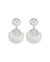 Ettika Santorini Cubic Zirconia Shell Drop Earrings In Metallic