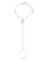 Ettika Santorini Cubic Zirconia Shell Hand Chain In Metallic