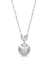 Ettika Cubic Zirconia Scallop Pendant Necklace