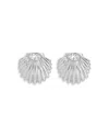 Ettika Santorini Cubic Zirconia Shell Statement Stud Earrings In Metallic