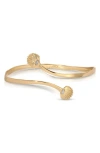 Ettika Santorini Cubic Zirconia Shell Arm Cuff In Gold