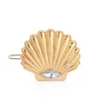 Ettika Santorini Cubic Zirconia Shell Hair Barrette